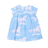 Short-sleeved dress made of cotton (organic)